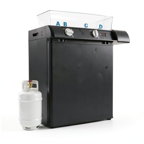 Smad 3 Way RV Fridge 12V 110V LPG Compact Refrigerator-2