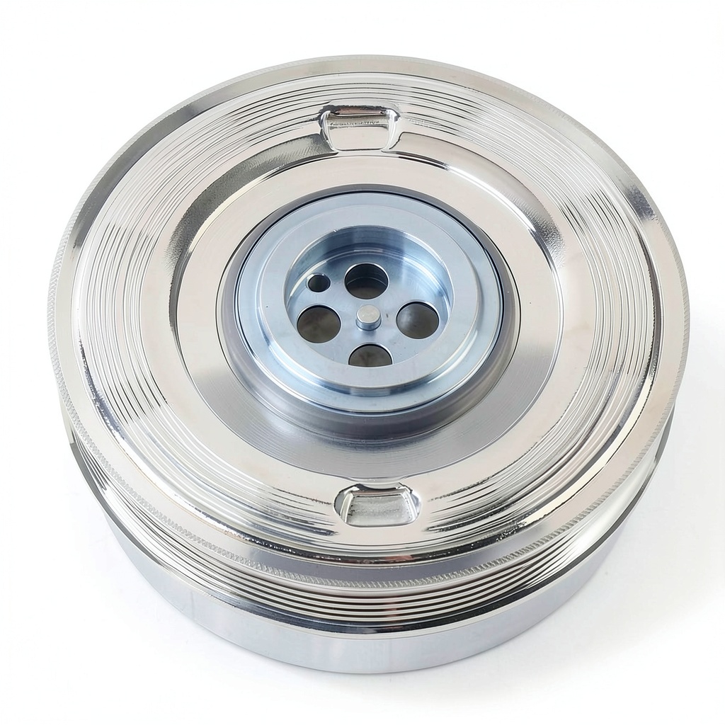 MUNIK crankshaft pulley installed on a performance engine