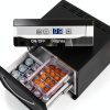 Techomey Compact Chest Refrigerator 1.5 Cu.Ft Black Drawer HSX-50B2-3