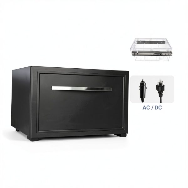 Techomey Compact Chest Refrigerator 1.5 Cu.Ft Black Drawer HSX-50B2-5