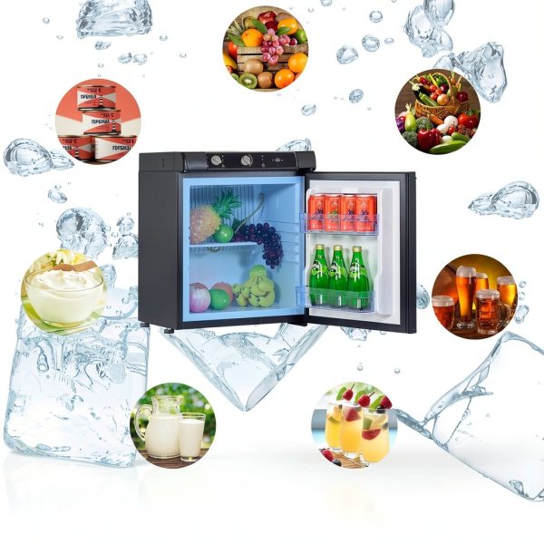 Smad 1.4 Cu.Ft 3‑Way Propane RV Refrigerator Black Model FBM‑DSG‑40B2U-2