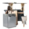 SMETA SC40A Compact Refrigerator 1.4 Cu Ft Stainless Steel-1