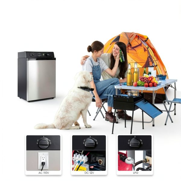 Mojgar 3753150 Silver RV Refrigerator with Shelves-3