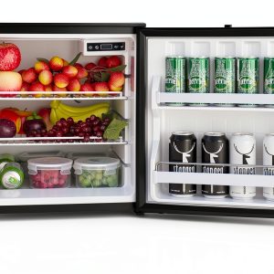 Techomey 2.2 Cu.Ft Built-In RV Refrigerator Model HSP-60BY1-FBA Black-0