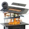 Outdoor Propane Fire Pit 43 Inch Walsunny Fire Table Lid and Cover-3