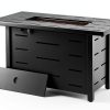 Outdoor Propane Fire Pit 43 Inch Walsunny Fire Table Lid and Cover-6
