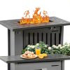 Outdoor Propane Fire Pit 43 Inch Walsunny Fire Table Lid and Cover-2