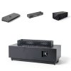 FLOOORE 42 Inch Propane Fire Pit Table Black with Griddle Wind Guard-4