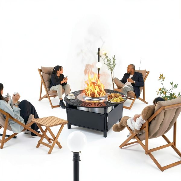 40-Inch Fire Pit Surround for Solo Stove Surround, 360° Safety Protection for Solo Stove Bonfire Accessories, Rust-Resistant Metal, Resistant to High Temperatures, Inner Diameter of 24 Inches-4