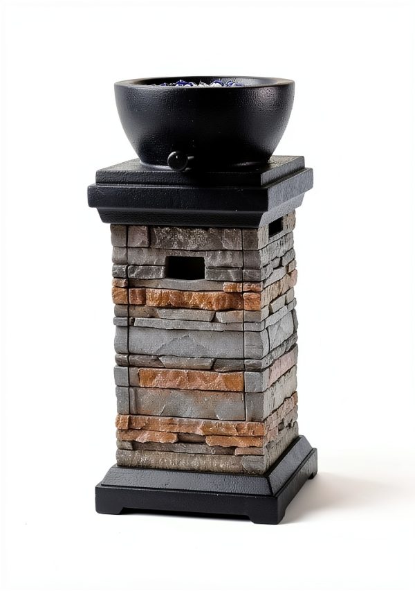 1 lb Bowl Gas Fire Pit BAIDE HOME Concrete Square 10,000 BTU-3