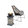 1 lb Bowl Gas Fire Pit BAIDE HOME Concrete Square 10,000 BTU-2