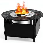 40-Inch Fire Pit Surround for Solo Stove Surround, 360° Safety Protection for Solo Stove Bonfire Accessories, Rust-Resistant Metal, Resistant to High Temperatures, Inner Diameter of 24 Inches-0