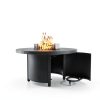48 inch Round Propane Fire Pit Trumbeak Tabletop Lid & Windproof Glass-2