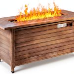 Propane Gas Fire Pit Table Best Choice 57in Gray Aluminum-0