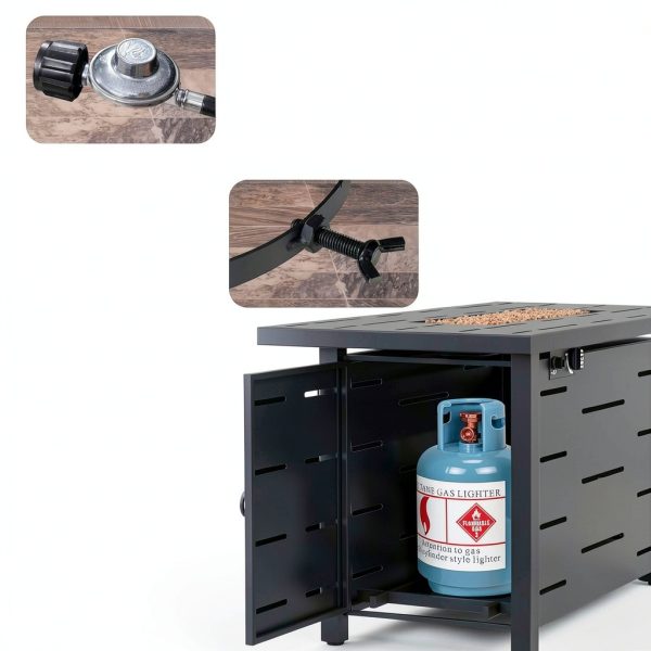 Outdoor Propane Fire Pit 43 Inch Walsunny Fire Table Lid and Cover-5