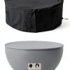28-Inch Propane Fire Pit with Natural Gas Conversion Kit, 58,000 BTU Round Gas Fire Pit Table, Outdoor Fire Bowl Firepit with Lid, Lava Rocks, Cover, Pre-Attached 10FT Propane Hose, Gray-4