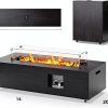 42in Fire Pit Table Jocoevol Propane Outdoor Table with Wind Guard-5