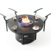 48 inch Round Propane Fire Pit Trumbeak Tabletop Lid & Windproof Glass-3