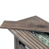 Propane Gas Fire Pit Table Best Choice 57in Gray Aluminum-3