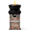 1 lb Bowl Gas Fire Pit BAIDE HOME Concrete Square 10,000 BTU-1