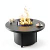 48 inch Round Propane Fire Pit Trumbeak Tabletop Lid & Windproof Glass-6