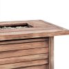 Propane Gas Fire Pit Table Best Choice 57in Gray Aluminum-2