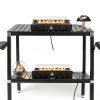 Onlyfire 28'' Tabletop Fire Pit Table, Propane Gas Firepit Bottom Mounted for Table with Umbrella Hole, Glass Wind Guard and Lava Rock, Outdoor Rectangular Smokeless Fireplace-6