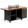 55" Propane Fire Pit Table Rotihom 50000 BTU Foldable Expandable Brown-1