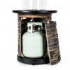Outdoor Propane Fire Pit Table BAIDE HOME 22" Classic Gray 40,000 BTU-3