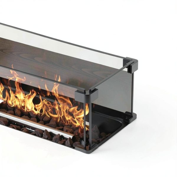 55" Propane Fire Pit Table Rotihom 50000 BTU Foldable Expandable Brown-5