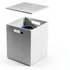IRONCK 43-inch Outdoor Propane Fire Pit Table w Tank Table, CSA Certified, 2 in 1 Rectangular Patio Fire Pit w Glass Rocks, Wind Guard and Cover, 50000 BTU Outdoor Heater for Garden, Pool, White-3