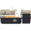 42in Fire Pit Table Jocoevol Propane Outdoor Table with Wind Guard-2