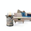 Outdoor Propane Fire Pit Table BAIDE HOME 22" Classic Gray 40,000 BTU-1