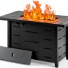 Outdoor Propane Fire Pit 43 Inch Walsunny Fire Table Lid and Cover-0