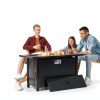 Shintenchi 45 Inch Propane Fire Pit Table with Lid and Lava Rock-6