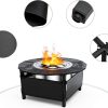 40-Inch Fire Pit Surround for Solo Stove Surround, 360° Safety Protection for Solo Stove Bonfire Accessories, Rust-Resistant Metal, Resistant to High Temperatures, Inner Diameter of 24 Inches-3