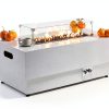 IRONCK 43-inch Outdoor Propane Fire Pit Table w Tank Table, CSA Certified, 2 in 1 Rectangular Patio Fire Pit w Glass Rocks, Wind Guard and Cover, 50000 BTU Outdoor Heater for Garden, Pool, White-4