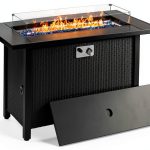 Meilocar 45in Fire Table Propane Outdoor Firepit with Gray Tabletop-0