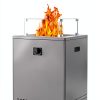 20" Smokeless Propane Fire Pit Table Electactic 50k BTU Lava Rocks-3