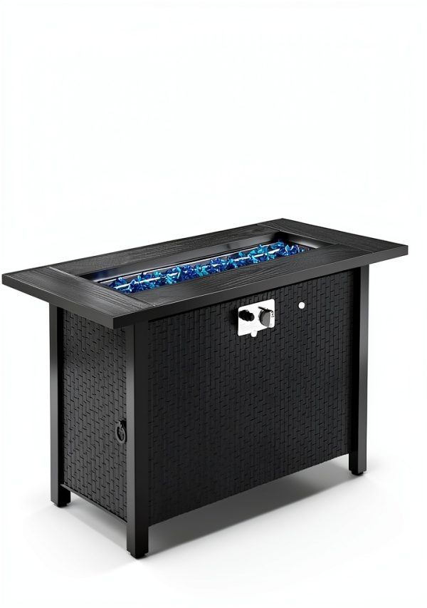 Meilocar 45in Fire Table Propane Outdoor Firepit with Gray Tabletop-2