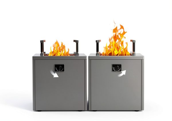 20" Smokeless Propane Fire Pit Table Electactic 50k BTU Lava Rocks-5