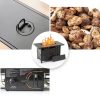 Aoxun 42" Propane Fire Pit Table - Black Ceramic Top with Lava Rocks-6