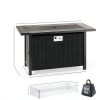 Meilocar 45in Fire Table Propane Outdoor Firepit with Gray Tabletop-1
