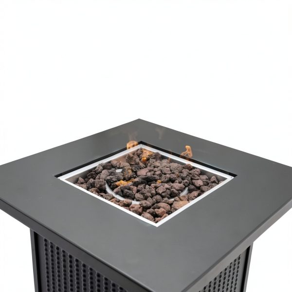 GasOne Propane Fire Pit Outdoor Heater – 28-inch Large Tabletop Fire Pit for Outdoor Use – 52,750 BTU Gas Fire Pit with Lava Rocks and Fire Pit Cover Lid – Warmth and Ambiance-2