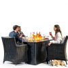 Ciays 43-Inch Rectangular Propane Fire Pit 60,000 BTU Black Glass-1