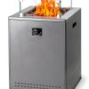 20" Smokeless Propane Fire Pit Table Electactic 50k BTU Lava Rocks-0